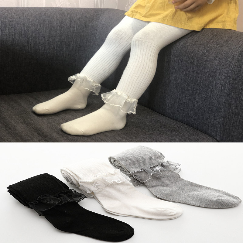 女宝宝白色花边连裤袜春秋薄款小童棉1-3岁大pp打底裤2婴儿连体袜,童装/婴儿装/亲子装,儿童袜子(0-16岁),淘宝优惠券,粉丝福利购,淘宝优惠卷