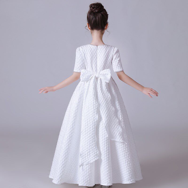 欧若拉儿童礼服定制女大童主持人钢琴演出晚礼服小女孩生日公主裙