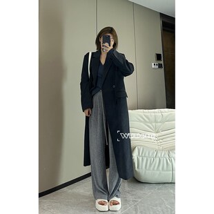 王等等微胖定制筷子腿加厚版2022秋冬新款显瘦质感加绒毛巾裤子女