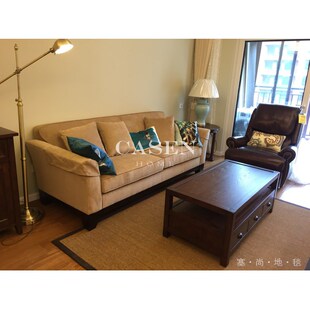 塞尚北欧剑麻地毯简约客厅茶几毯禅房茶室书房麻编织地垫门垫定制