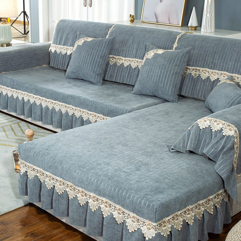 欧式高档雪尼尔沙发垫四季通用防滑垫布盖巾组合防猫抓套罩定做