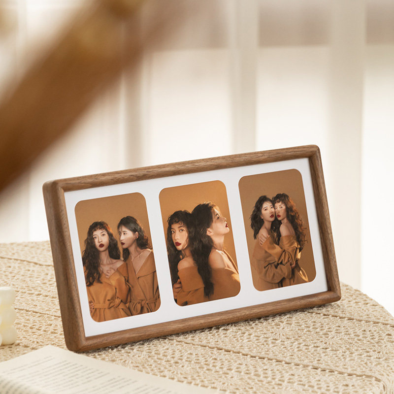 创意三联实木相框洗照片做成摆台打印装裱组合展示架画框展示相册,家居饰品,相框/画框,淘宝优惠券,粉丝福利购,淘宝优惠卷