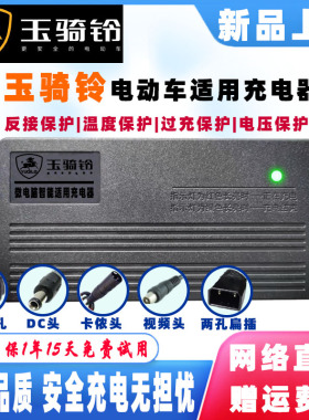 玉骑铃麒麟电动车充电器60V20AH72V30AH80V84V40AH96V50A铅酸两孔