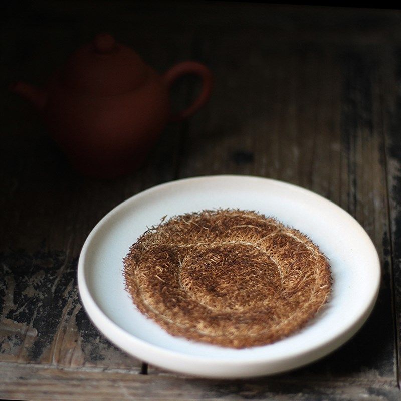 手工粉引壶承 紫砂壶养壶垫干泡台盖置托盘茶托 粗陶茶具茶道配件
