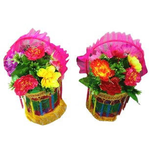 秧歌舞蹈挑花篮花挑锄戏曲戏剧舞台表演花篮婚喜庆花挑舞社火道具