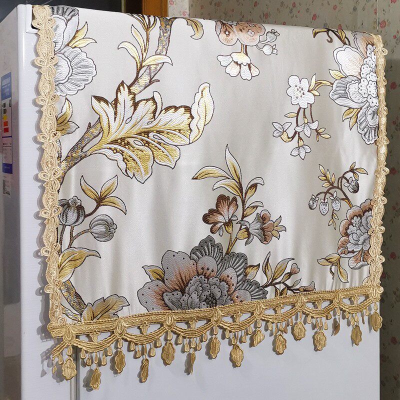 蚕贵人欧式双开门冰箱盖巾单门冰箱防尘盖布微波炉盖巾洗衣机盖巾