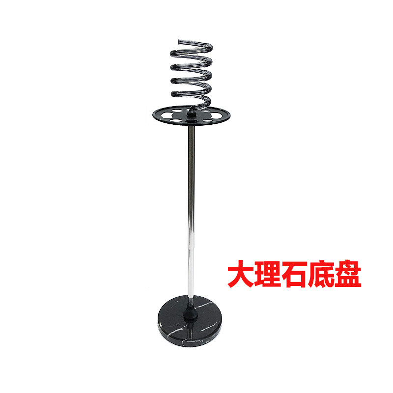立式电吹风机支架发廊置物风筒架子理发店免打孔不锈钢落地大理石