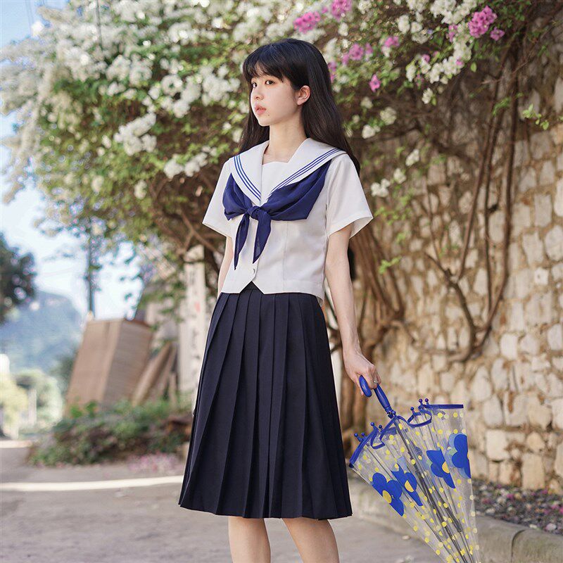 樱花家族【四色收腰三本】jk制服水手服基础款夏服大小码定制夏季