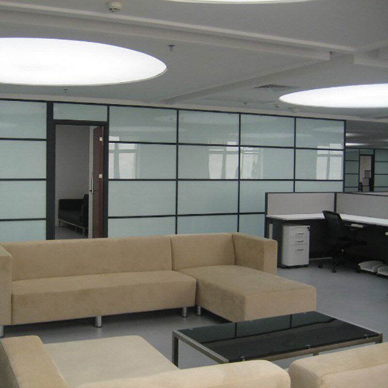 办公室玻璃隔墙 办公屏风钢化玻璃带百叶隔墙 车间单层隔音隔断