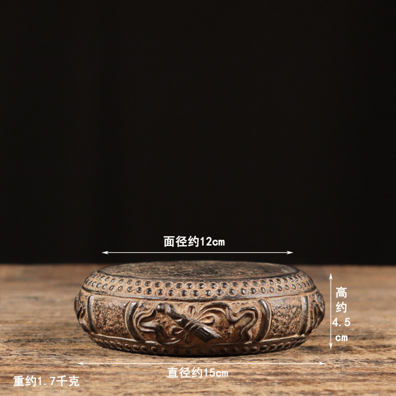 仿古石雕天然青石琴棋书画石鼓茶垫壶座中式复古摆件文玩收藏包邮,家居饰品,石雕,淘宝优惠券,粉丝福利购,淘宝优惠卷