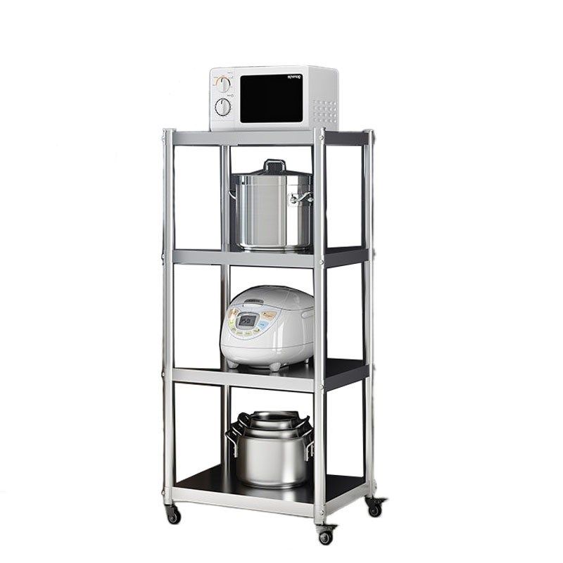 可移动厨房25宽30夹缝置物架不锈钢40长45 50cm60落地多层收纳架,厨房/烹饪用具,微波炉置物架,淘宝优惠券,粉丝福利购,淘宝优惠卷