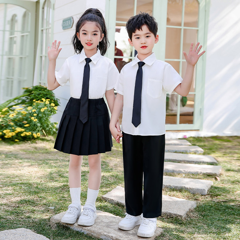 幼儿园毕业照服装六一儿童大合唱演出服小学生夏季诗歌朗诵表演服