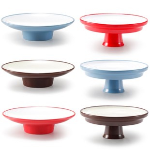 密胺高脚盘创意餐厅酒店菜盘凉菜盘子商用自助餐展示点心盘茶点盘