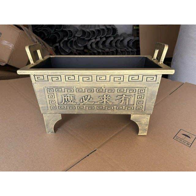 大香炉寺庙铸铁镀锌板合制长方形室内外家用供佛插香大型祠堂香炉