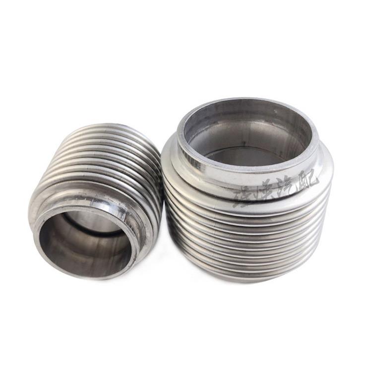 排气管软连接304不锈钢波纹管金属伸缩节带内衬导流软管减小共振