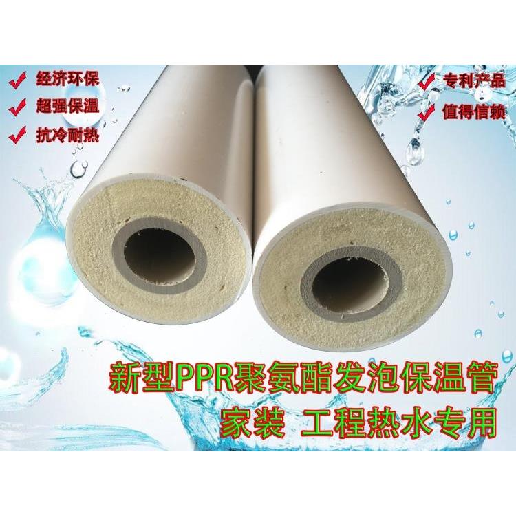 PPR聚氨酯发泡保温热水管一体PVC复合保温管PPR热熔管管套4分6分