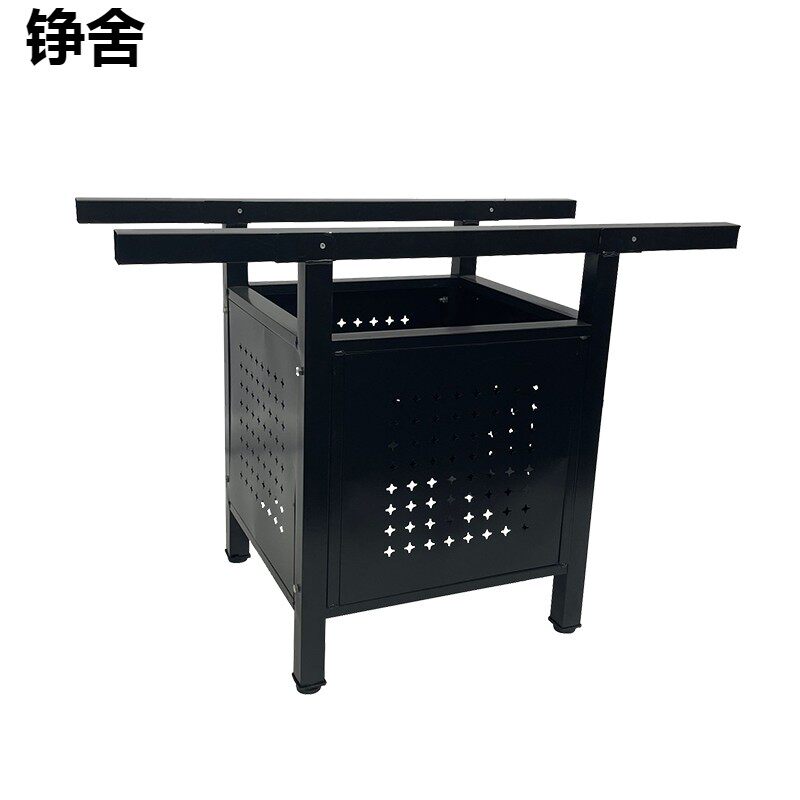 定制加厚折叠架火锅桶子箱式铁架子酒店饭店餐桌腿方圆形桌脚支架