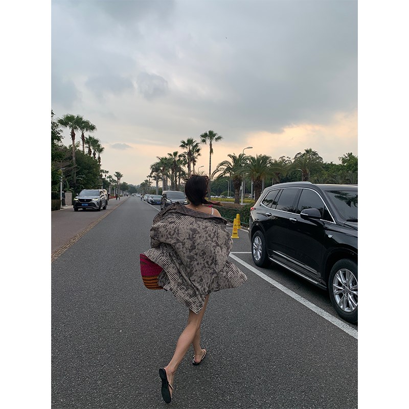 落落狷介 初春穿搭套装格子衬衫套装裙女两件套上衣+半身裙百褶裙