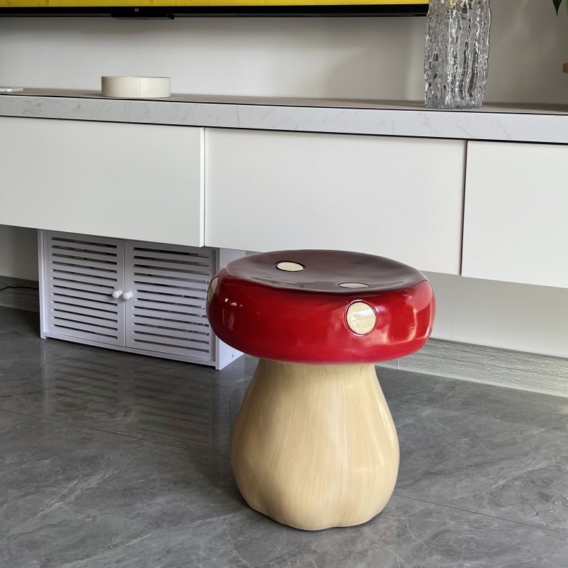 网红蘑菇换鞋凳进门口矮凳客厅卧室儿童房小凳子卡通耶诞装饰摆件,家居饰品,落地摆件,淘宝优惠券,粉丝福利购,淘宝优惠卷