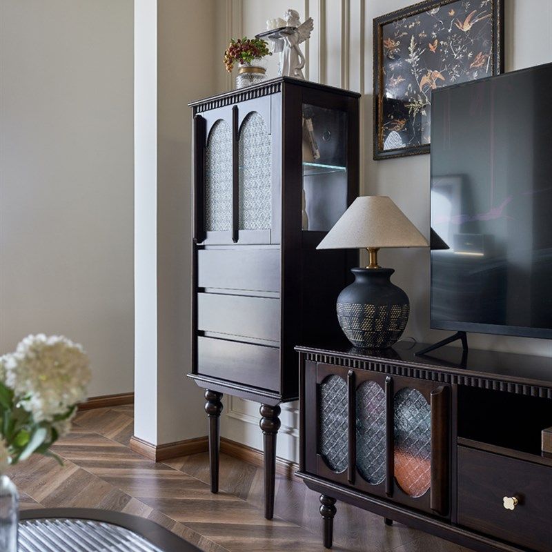 慕盛家具法式轻奢复古纯实木餐边柜客厅装饰柜储物收纳展示酒柜,住宅家具,酒柜,淘宝优惠券,粉丝福利购,淘宝优惠卷