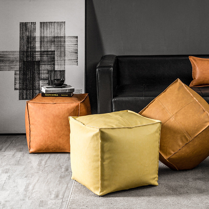 轻奢皮坐墩客厅懒人坐墩皮质茶几坐墩换鞋凳皮凳子坐墩软小沙发墩,居家布艺,蒲团,淘宝优惠券,粉丝福利购,淘宝优惠卷