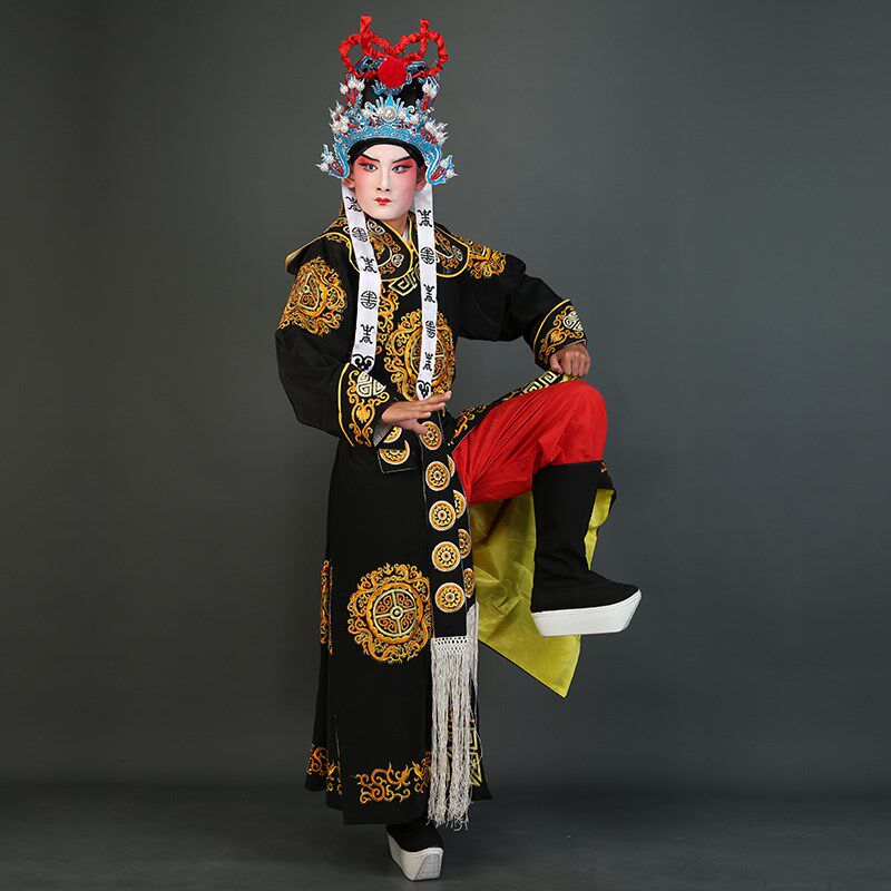 戏曲花剑衣京剧武生箭衣戏剧服装秦腔豫剧越剧武将剑袖大武生剑衣