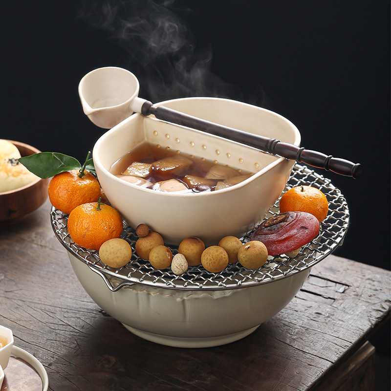 米黄汝窑围炉煮茶器古法煮茶碗家用室内煮泡碗电陶炉烤火炉套装,餐饮具,煮茶炉,淘宝优惠券,粉丝福利购,淘宝优惠卷