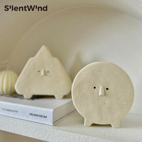 SilentWind治愈系可爱小花瓶陶瓷创意插干花器家居民宿样板房摆件