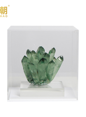 现代样板房水晶压克力罩盒子摆件设样品屋展示中心洽谈区茶几陈设