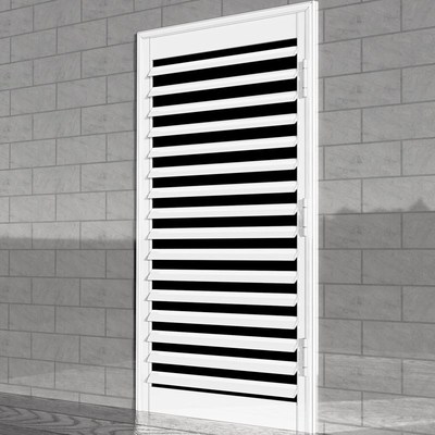 室内门通风透气百叶门烤漆平开黑白色客厅阳台装饰隔断定制卫生间