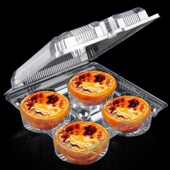 吸塑蛋挞盒子 吸塑蛋挞盒 大四粒装 盒小四粒 100只 蛋挞包装