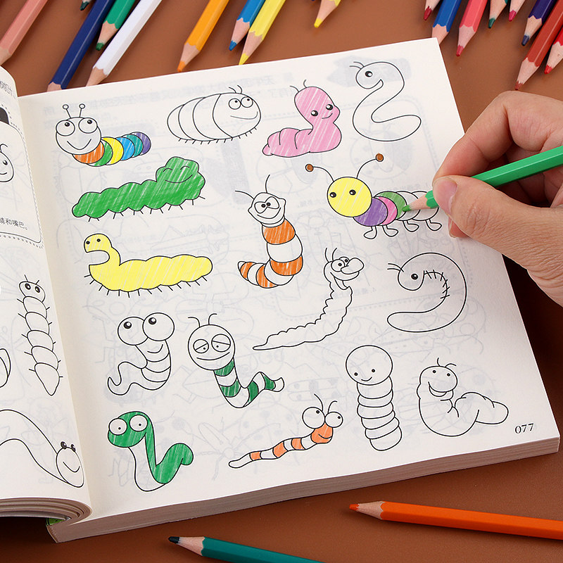 儿童简笔画5000例大全宝宝入门学画画小学生自学零基础启蒙涂色本,玩具/童车/益智/积木/模型,描红本/涂色本,淘宝优惠券,粉丝福利购,淘宝优惠卷