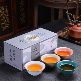 冰裂釉汝窑茶杯可养主人杯单杯开片裂纹杯陶瓷品茗杯功夫茶具茶碗