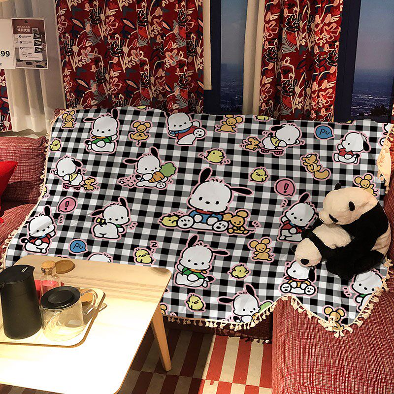 卡通可爱狗沙发巾客厅装饰少女心防尘全盖布防滑沙发垫套罩大尺寸