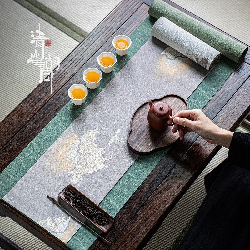 清山胡同国风中式云中楼阁茶席复古百搭干泡席家用茶桌布茶道配件,餐饮具,茶道/零配,淘宝优惠券,粉丝福利购,淘宝优惠卷
