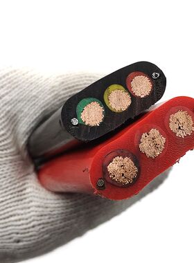 行车龙门吊电缆卷筒电缆铜芯双钢丝三芯电缆线32.5平方软电缆线