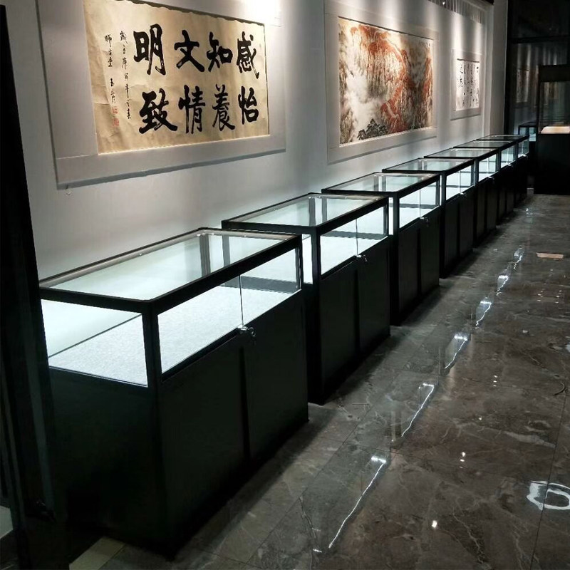 珠宝玻璃展示柜玉器展示柜饰品商用首饰柜子文玩柜台古董展柜平柜