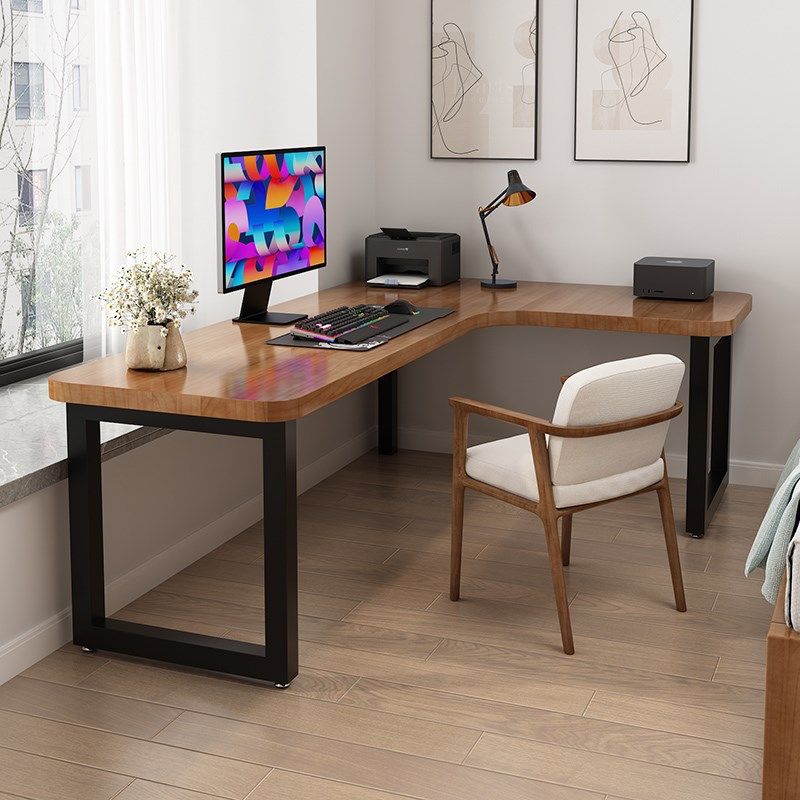 实木转角书桌书架一体靠窗台学生家用学习书柜写字桌卧室办公电脑,住宅家具,转角桌,淘宝优惠券,粉丝福利购,淘宝优惠卷