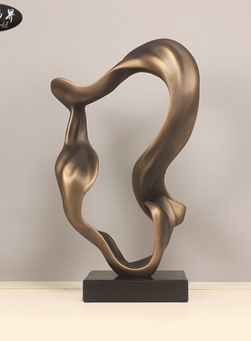 雕塑摆件抽象艺术品摆设现代软装饰品玻璃钢家居售楼处客厅摆放件