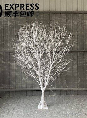 树枝干枝白色树干许愿树橱窗枯树杆仿真婚庆酒店庭院树枝装饰造景