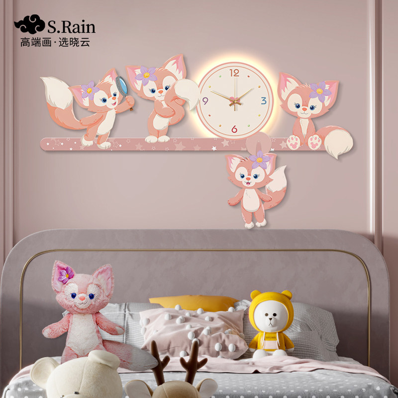 儿童房装饰画公主房床头卡通动物壁画可爱创意灯画卧室背景墙挂画,家居饰品,现代装饰画,淘宝优惠券,粉丝福利购,淘宝优惠卷