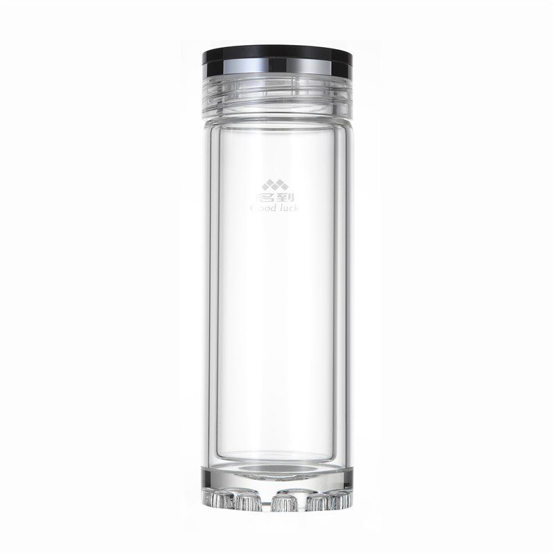 名到MIODO 双层玻璃杯办公杯商务杯底部加厚 MD-85207 350ml