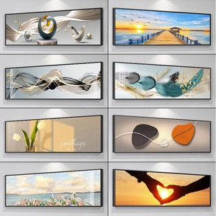 卧室装饰画现代床头挂画主卧房间墙画客厅酒店客房公寓壁画免打孔