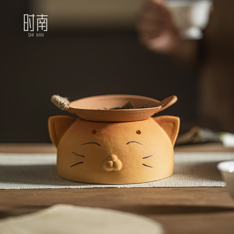 粗陶烤泡茶炉焙茶器小型家用茶叶提香器加热保温醒茶器干烧香薰炉
