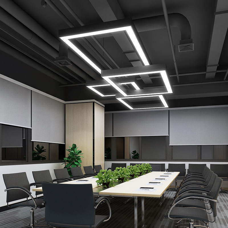 长方形吊灯办公室led长条灯超亮会议室商场展厅店铺前台工业风灯,家装灯饰光源,客厅吊灯,淘宝优惠券,粉丝福利购,淘宝优惠卷