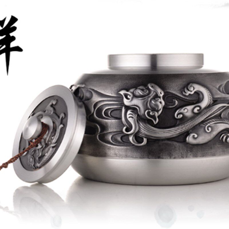 精品锡罐 锡制茶叶罐 锡壶器茶具储存罐茶罐精品密封罐茶叶包装