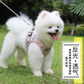 狗狗牵引绳背心式 宠物背带泰迪比熊狗绳防嘞宠物用品小型犬狗链子