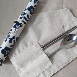 手工布艺 筷子包旅游上班便携餐具包筷子勺刀叉收纳布套