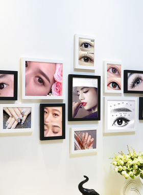 美容院3D立体墙贴创意个性美甲美睫纹绣化妆店广告橱窗贴纸背景墙
