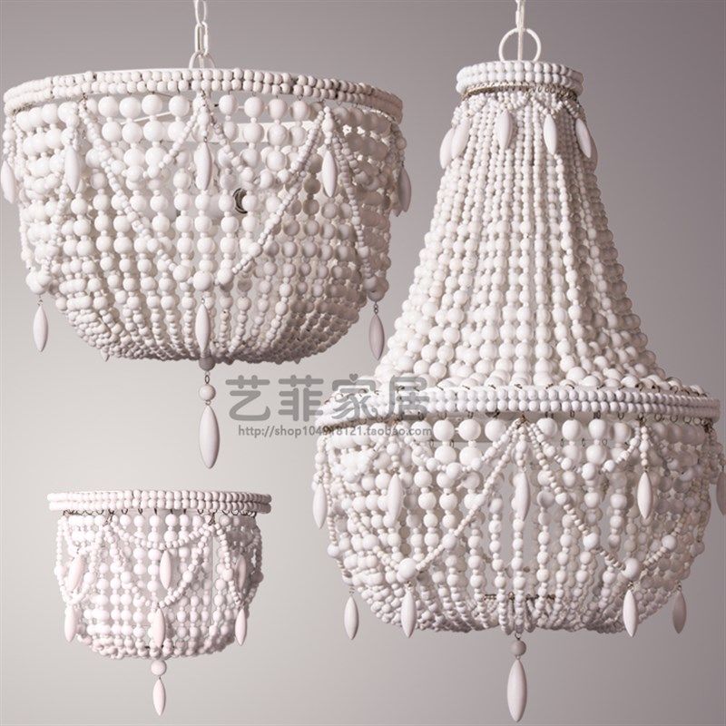 法式吊灯复古儿童房卧室欧式公主房衣帽间玄关露易丝木珠挂件吊灯,家装灯饰光源,儿童房吊灯,淘宝优惠券,粉丝福利购,淘宝优惠卷